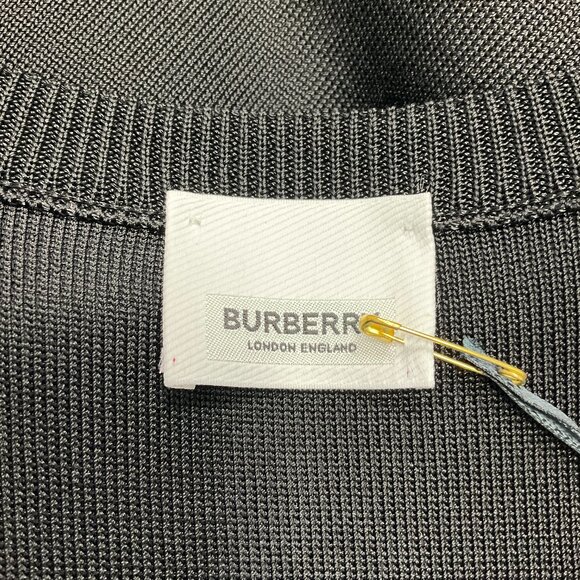 Burberry Black Draped Sleeveless Knit Dress - Picture 4 of 5